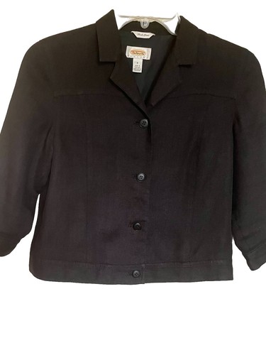 Talbots black irish linen - talbots,